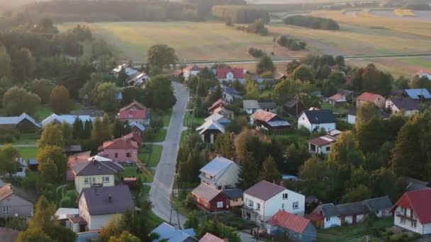 Beautiful Landscape Narol Aerial View Poland High Quality Footage — Stock Video