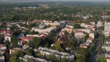 Güzel Panorama Krasnystaw Hava Manzarası Polonya. Yüksek kalite 4k görüntü
