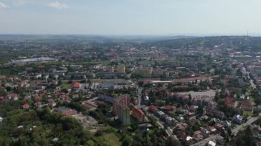 Güzel Panorama Przemysl Hava Görüntüsü Polonya. Yüksek kalite 4k görüntü