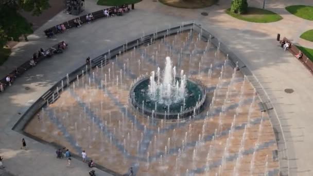 Güzel Çeşme Litewski Meydanı Lublin Hava Manzarası Polonya Yüksek Kalite — Stok video