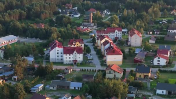 Beautiful Landscape Housing Estate Narol Aerial View Poland High Quality — Stock Video