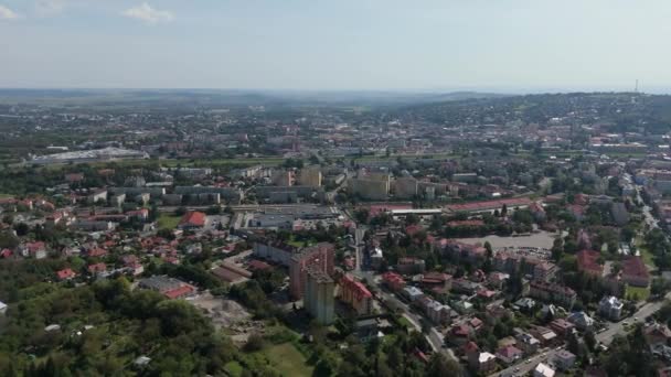 Güzel Panorama Przemysl Hava Görüntüsü Polonya Yüksek Kalite Görüntü — Stok video