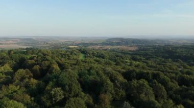 Güzel Peyzaj Dağı Przemysl Hava Manzarası Polonya. Yüksek kalite 4k görüntü