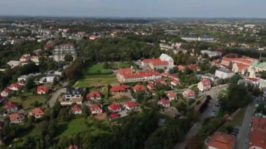 Güzel manzara Sandomierz Hava Manzarası Polonya. Yüksek kalite 4k görüntü