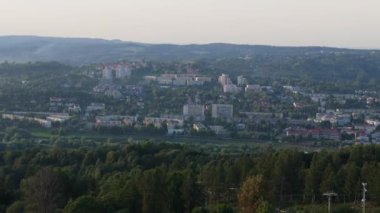 Güzel Panorama Przemysl Hava Görüntüsü Polonya. Yüksek kalite 4k görüntü