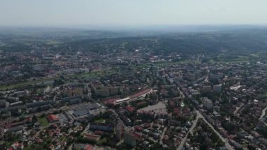 Güzel Panorama Przemysl Hava Görüntüsü Polonya. Yüksek kalite 4k görüntü