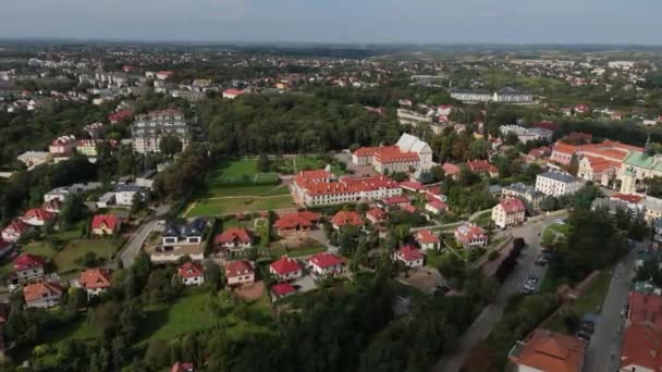 Hermoso Paisaje Sandomierz Vista Aérea Polonia Imágenes Alta Calidad — Vídeo de stock