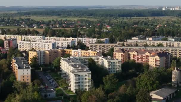 Bellissimo Paesaggio Housing Estate Krasnystaw Vista Aerea Polonia Filmati Alta — Video Stock