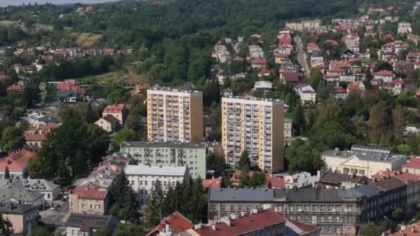 Hermosa Hill Housing Estate Przemysl Vista Aérea Polonia Imágenes Alta — Vídeo de stock