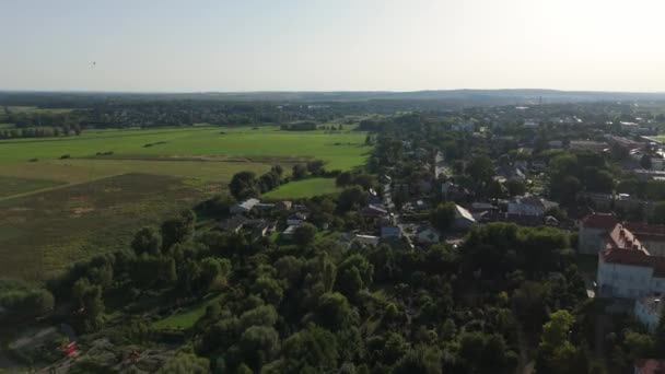 Beautiful Landscape Krasnystaw Aerial View Poland High Quality Footage — Stock Video
