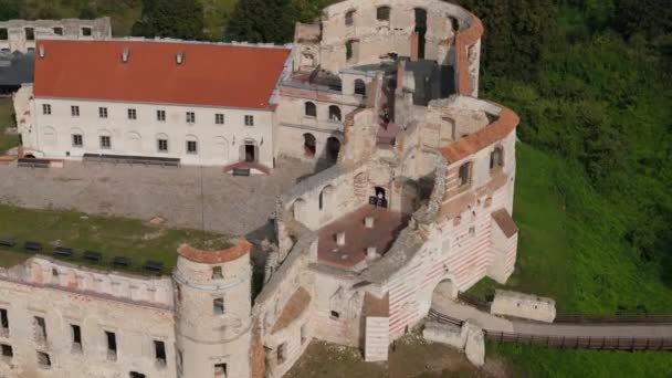 Belo Castelo Janowiec Vista Aérea Polônia Imagens Alta Qualidade — Vídeo de Stock