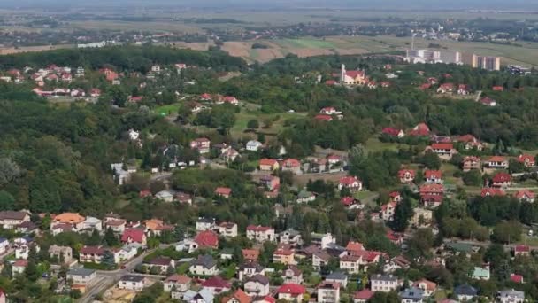 Bellissimo Paesaggio Przemysl Vista Aerea Polonia Filmati Alta Qualità — Video Stock