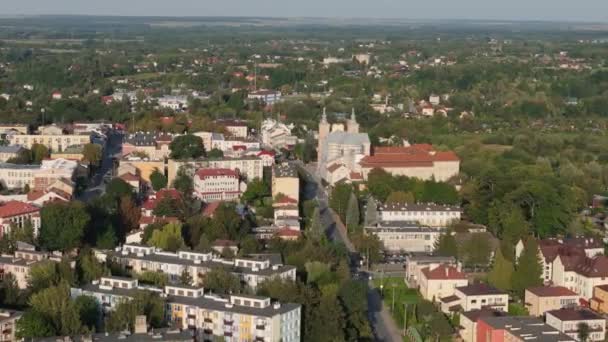 Όμορφη Εκκλησία Τοπίο Krasnystaw Aerial View Πολωνία Υψηλής Ποιότητας Πλάνα — Αρχείο Βίντεο