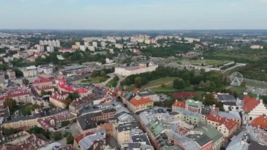 Güzel Panorama Kalesi Müzesi Lublin Hava Görünümü Polonya. Yüksek kalite 4k görüntü