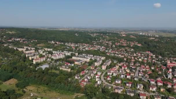 Schöne Landschaft Przemysl Luftaufnahme Polen Hochwertiges Filmmaterial — Stockvideo