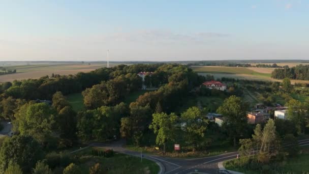 Güzel Palacowa Oteli Narol Havacılık Polonya Yüksek Kalite Görüntü — Stok video