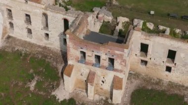 Güzel Kale Janowiec Hava Manzaralı Polonya. Yüksek kalite 4k görüntü