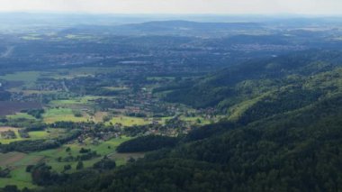 Güzel Peyzaj Dağı Bieszczady Hava Manzarası Polonya. Yüksek kalite 4k görüntü
