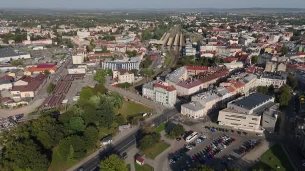 Güzel Manzara Przemysl Hava Manzarası Polonya Yüksek Kalite Görüntü — Stok video