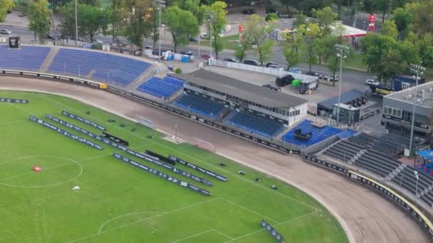 Lindo Estádio Lublin Vista Aérea Polônia Imagens Alta Qualidade — Vídeo de Stock