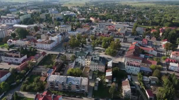 Beautiful Landscape Market Square Krasnystaw Aerial View Poland High Quality — Stock Video