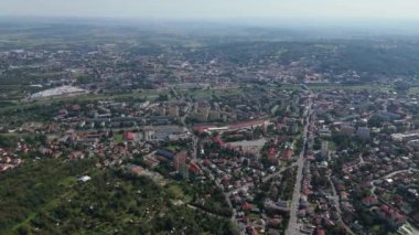 Güzel Panorama Przemysl Hava Görüntüsü Polonya. Yüksek kalite 4k görüntü