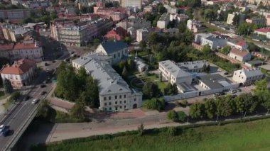 Güzel Benedictine Abbey Przemysl Hava Manzaralı Polonya. Yüksek kalite 4k görüntü