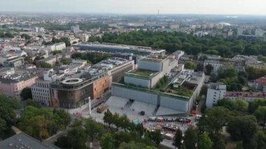 Güzel Downtwn Sergi Galerisi Lublin Hava Manzarası Polonya. Yüksek kalite 4k görüntü