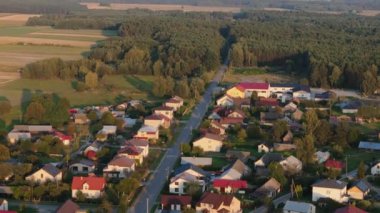 Güzel manzara Narol Hava Manzarası Polonya. Yüksek kalite 4k görüntü