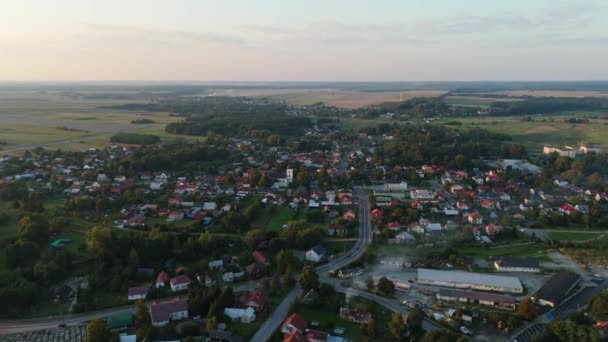 美丽的全景纳洛尔鸟瞰波兰市中心 高质量的4K镜头 — 图库视频影像