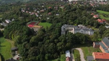 Güzel manzara Sandomierz Hava Manzarası Polonya. Yüksek kalite 4k görüntü