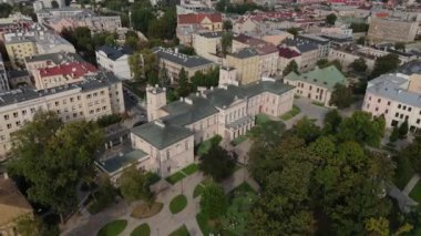 Güzel Lubomirski Sarayı Lublin Hava Manzarası Polonya. Yüksek kalite 4k görüntü