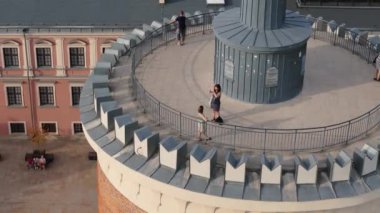 Güzel Kale Müzesi Lublin Hava Manzarası Polonya. Yüksek kalite 4k görüntü