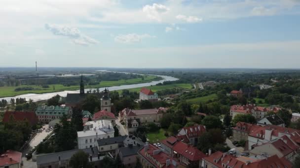 美しい風景 サンドミシュ 空中ビュー ポーランド 高品質の4K映像 — ストック動画