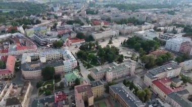 Güzel Litewski Meydanı Lublin Havacılık Manzarası Polonya. Yüksek kalite 4k görüntü