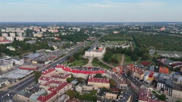 Όμορφο Τοπίο Κάστρο Μουσείο Lublin Αεροφωτογραφία Πολωνία Υψηλής Ποιότητας Πλάνα — Αρχείο Βίντεο