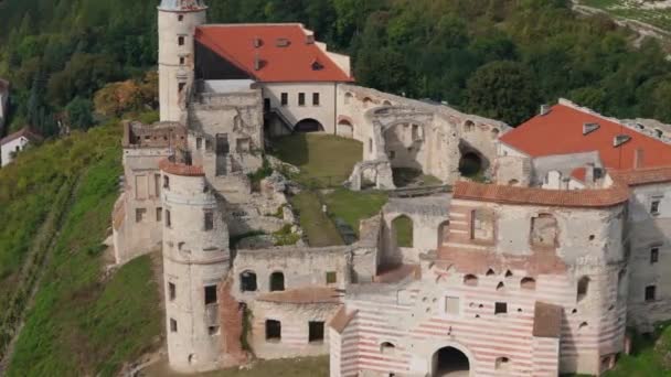 美丽的城堡Janowiec Aerial View Poland 高质量的4K镜头 — 图库视频影像