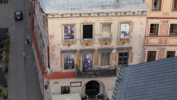 Schöne Bilder Den Fenstern Der Altstadt Lublin Luftaufnahme Polen Hochwertiges — Stockvideo