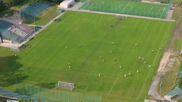 Prachtig Stadion Lublinianka Lublin Aerial View Polen Hoge Kwaliteit Beeldmateriaal — Stockvideo