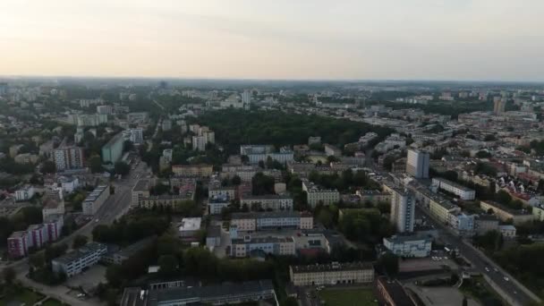 Красива Панорама Міста Люблін Вид Польщу Високоякісні Кадри — стокове відео
