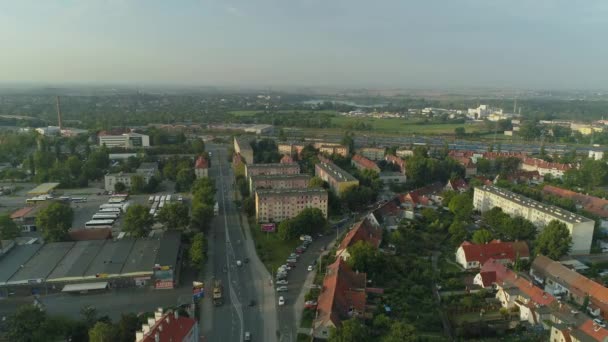 อาศ ยพาโนรามาท สวยงามท อาศ Opole วทางอากาศโปแลนด ภาพ ณภาพส — วีดีโอสต็อก