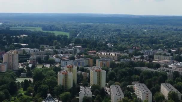 Prachtig Landschapshuis Pulawy Aerial View Polen Hoge Kwaliteit Beeldmateriaal — Stockvideo