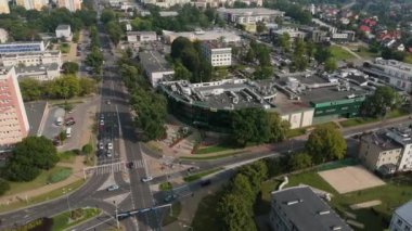 Güzel Peyzaj Galerisi Mall Pulawy Hava Manzarası Polonya. Yüksek kalite 4k görüntü
