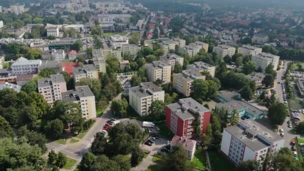 Beau Paysage Logement Pulawy Vue Aérienne Pologne Images Haute Qualité — Video