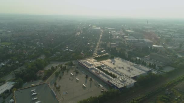 Beautiful Panorama Industrial Zone Opole Aerial View Poland High Quality — Stock Video