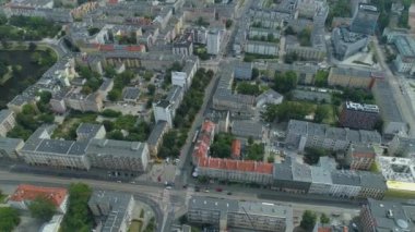 Güzel Panorama Wroclaw Hava Manzaralı Polonya. Yüksek kalite 4k görüntü