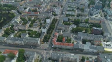 Güzel Panorama Wroclaw Hava Manzaralı Polonya. Yüksek kalite 4k görüntü