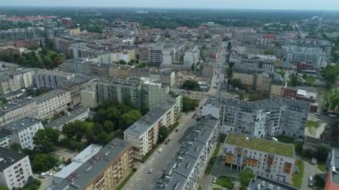Beautiful Panorama Wroclaw Aerial View Poland. High quality 4k footage