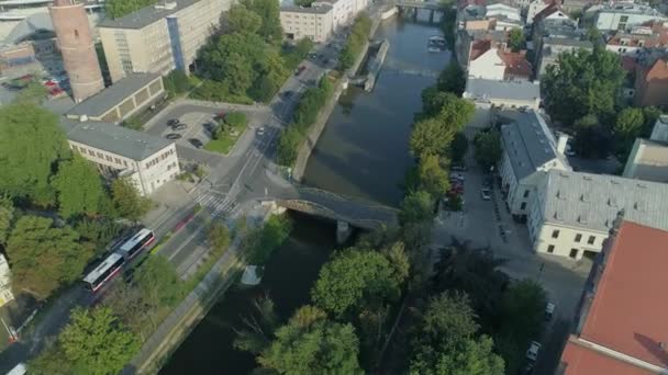 Прекрасний Вид Річку Ополе Польща Високоякісні Кадри — стокове відео