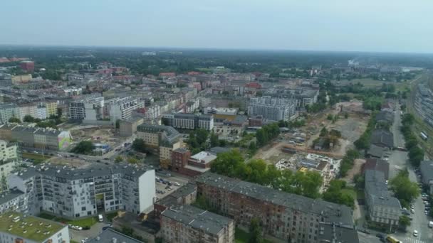 Воздушный Вид Вроцлава Польша Высококачественные Кадры — стоковое видео